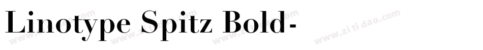Linotype Spitz Bold字体转换